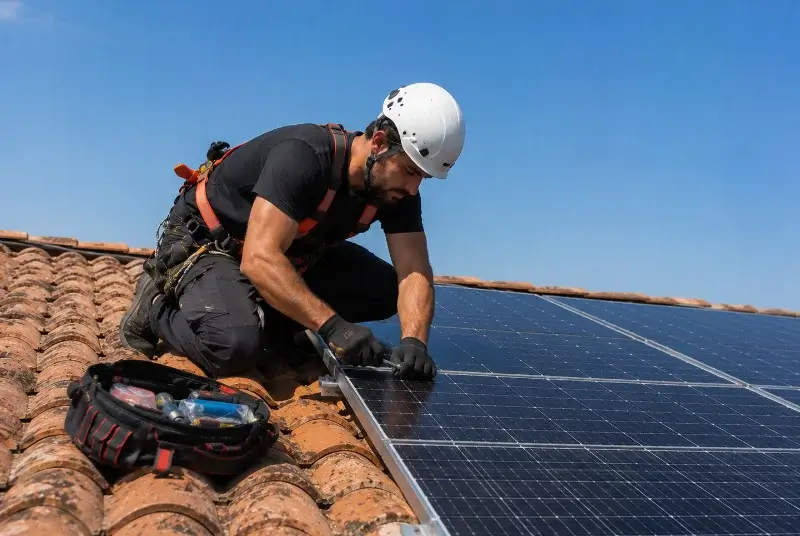 Maintenance et monitoring de panneaux solaires à Teillé