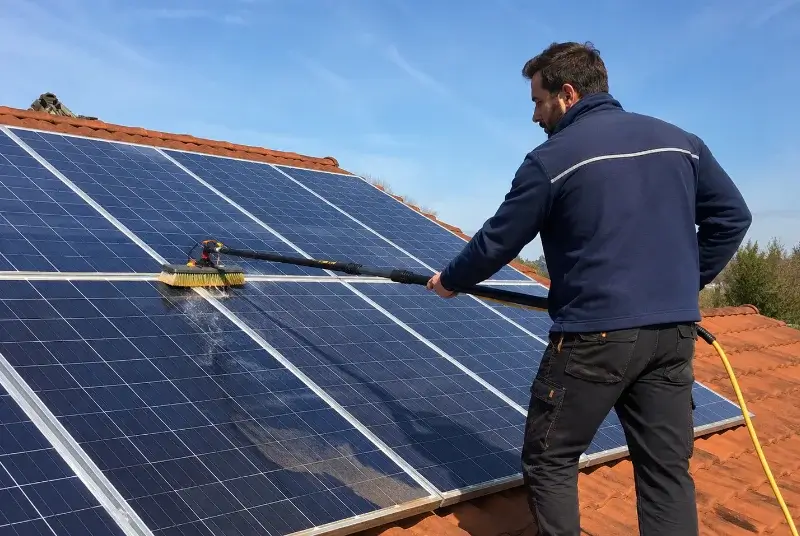 Nettoyage et entretien de panneaux solaires à Teillé